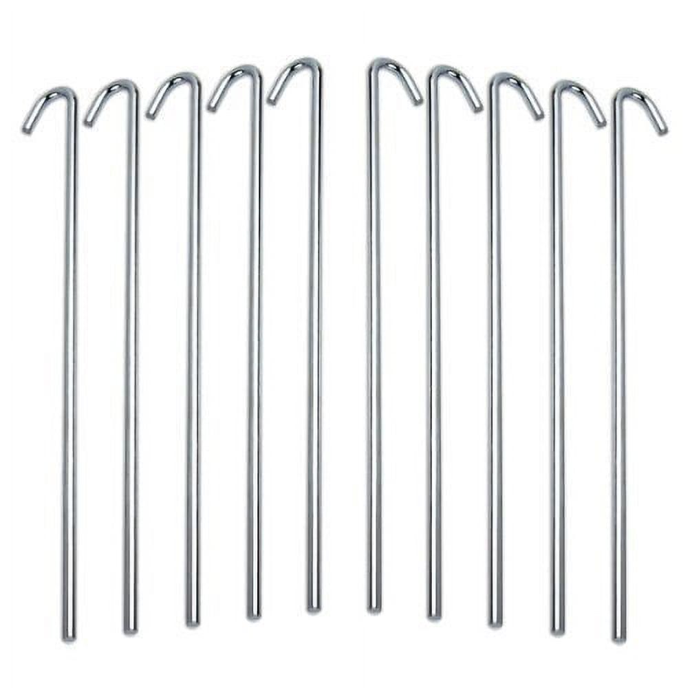 Heavy Duty Galvanized Steel Tent Garden Stakes, 9-Inch, Set of 10