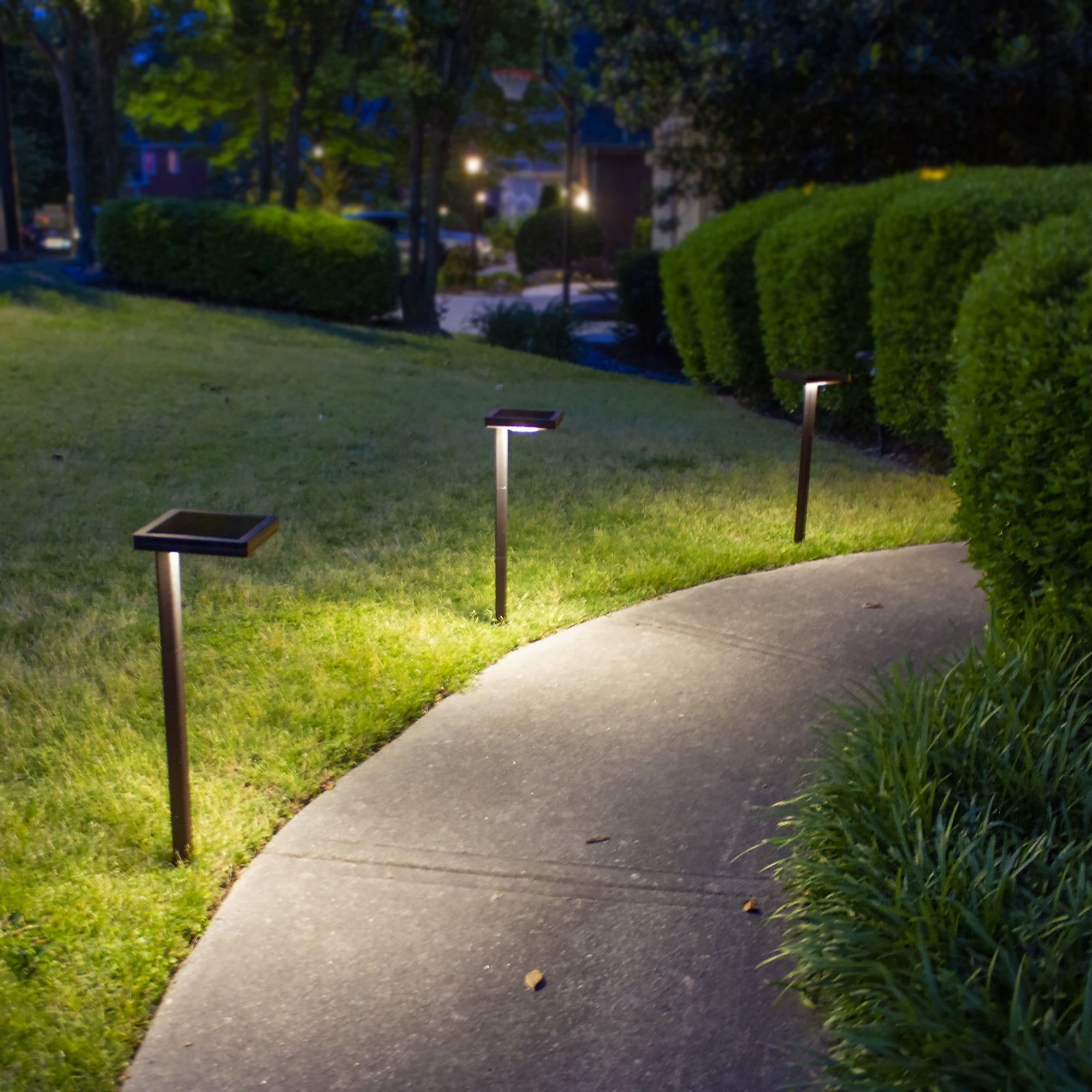 Bronze LED Solar Path Light with Adjustable Mounting Options