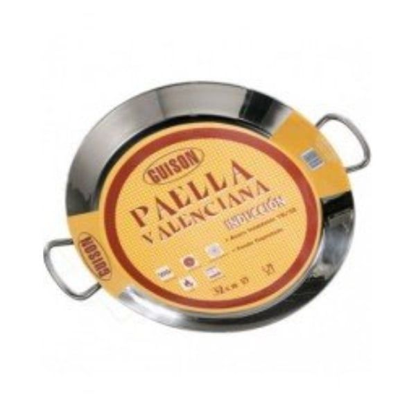 Guison 16-Inch Stainless Steel Flat Bottom Paella Pan