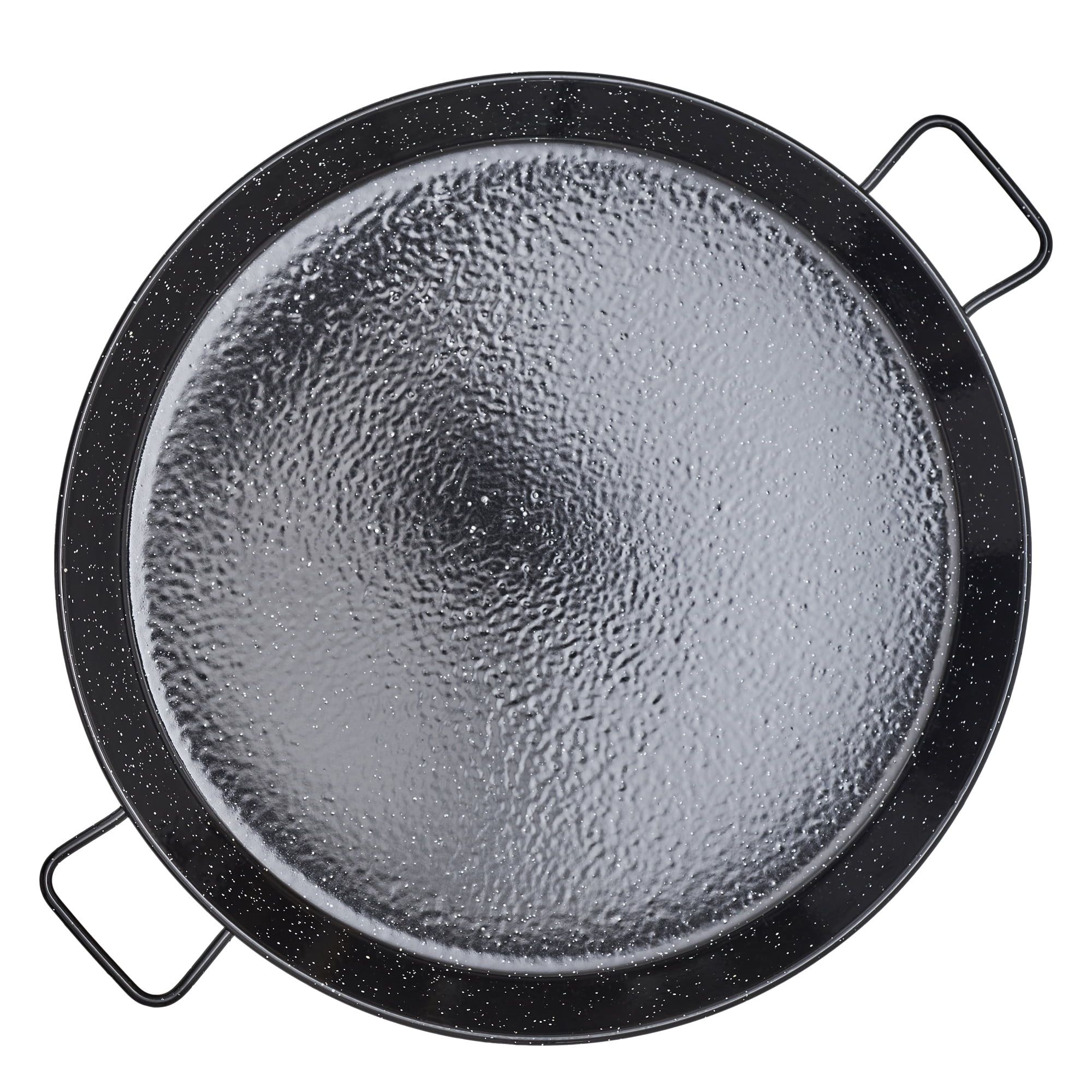 Garcima 18-Inch Black and White Enameled Steel Paella Pan