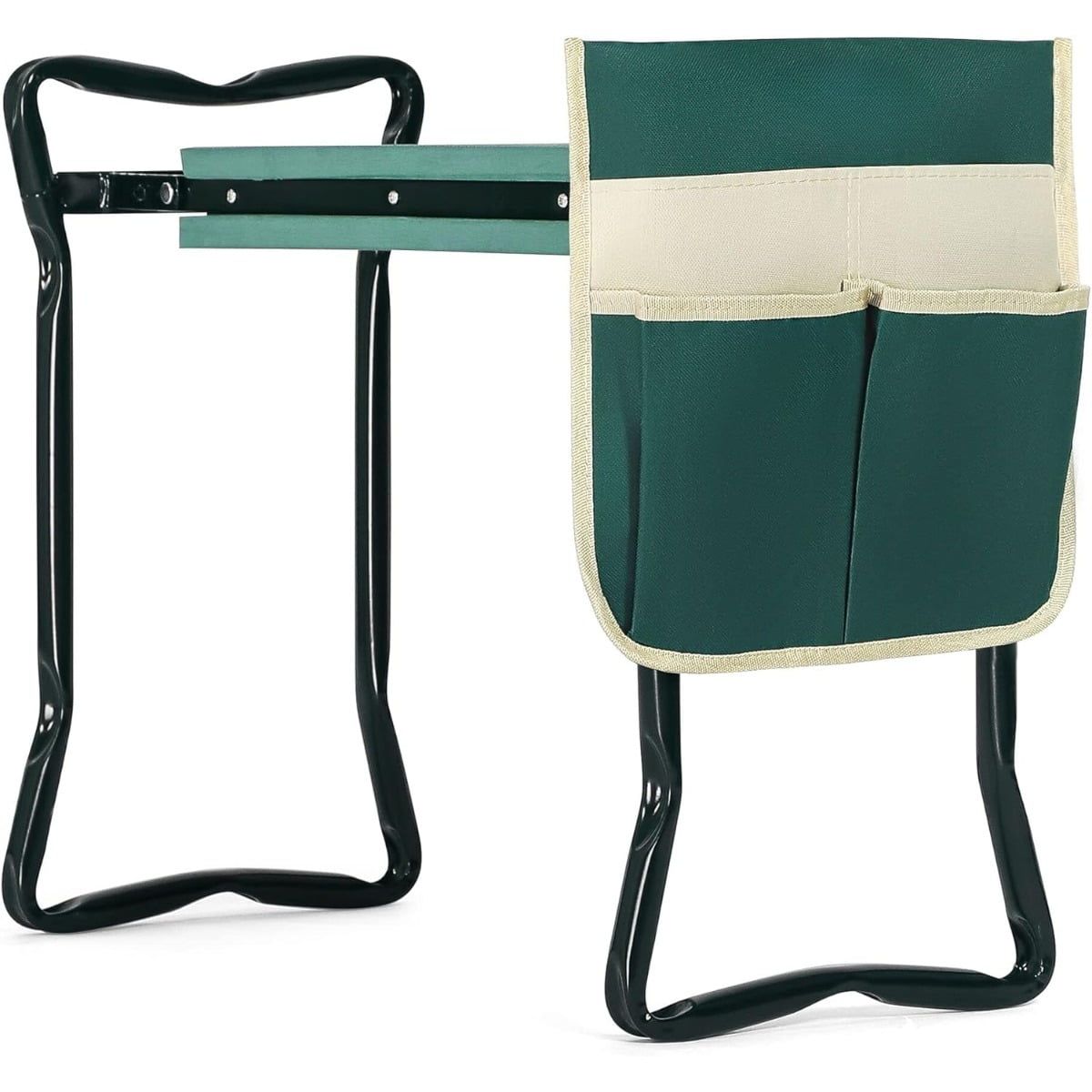 Green Foldable Garden Kneeler and Seat with Tool Pouch