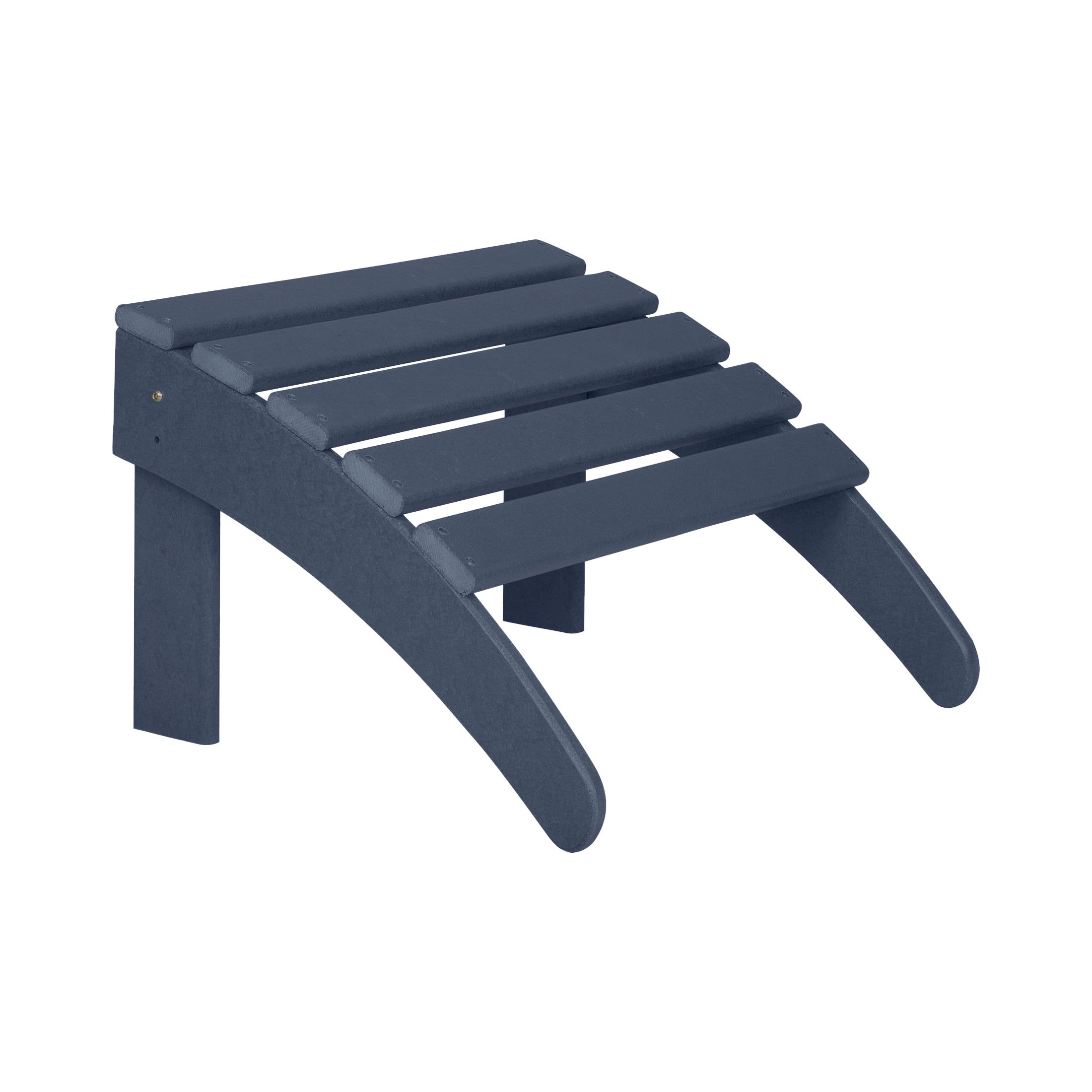 Navy Blue Plastic Adirondack Outdoor Footrest Ottoman