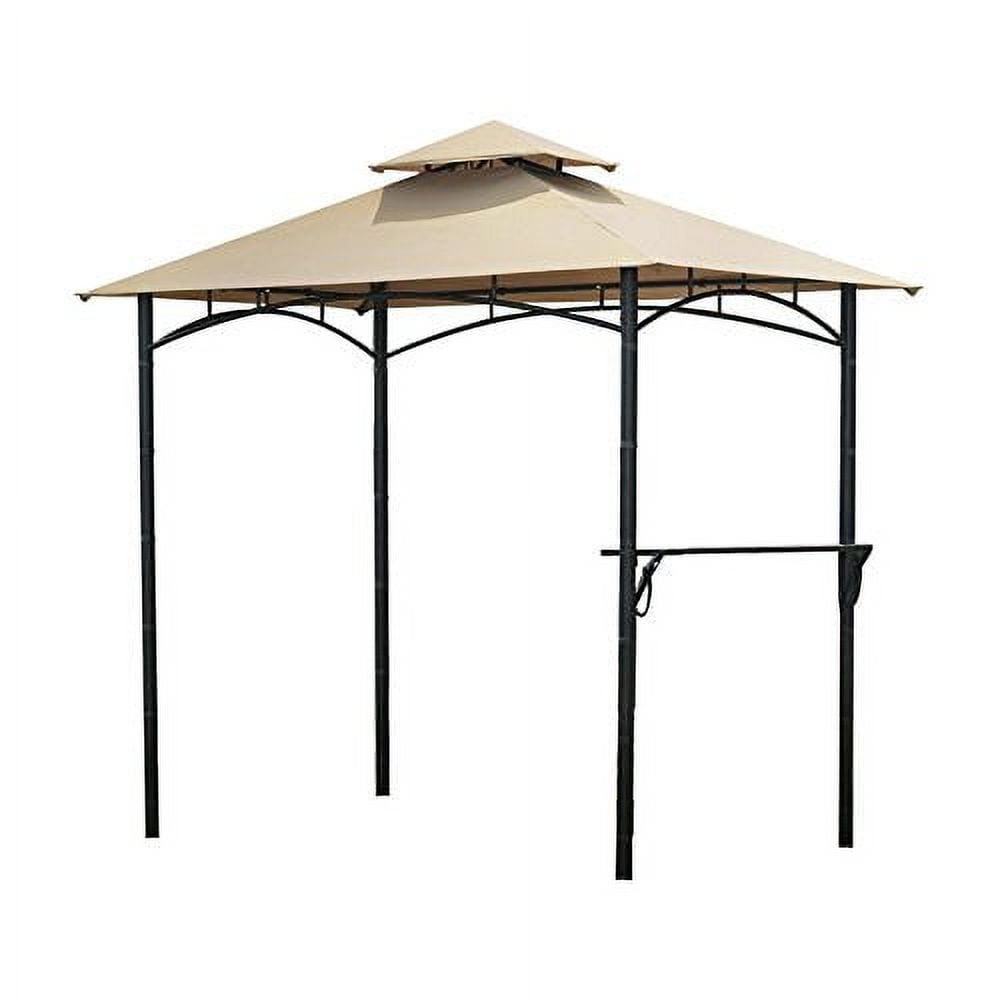 Beige Whisper Two-Tiered Grill Shelter Gazebo Canopy