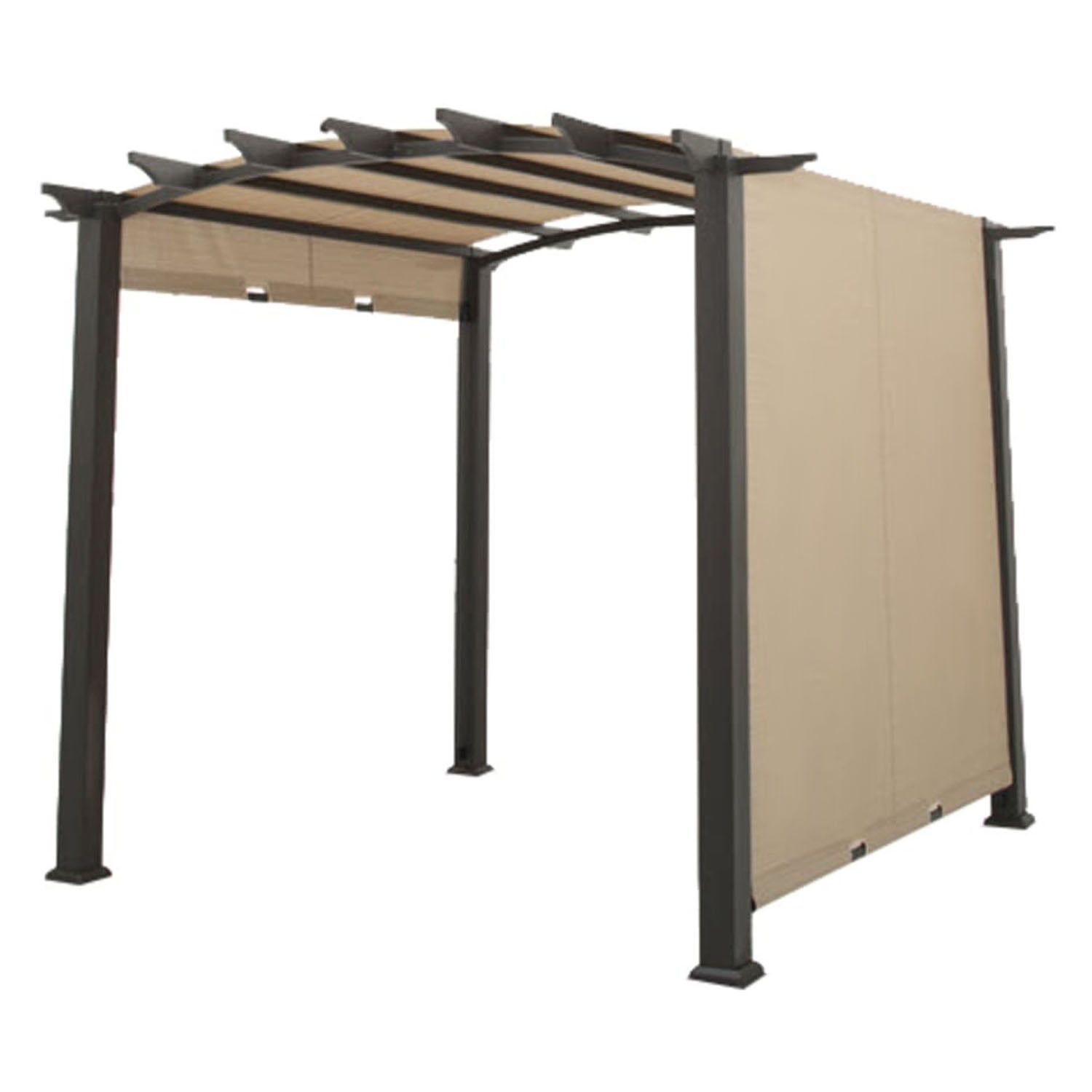 Beige RipLock 350 Polyester Replacement Canopy for Arched Pergola