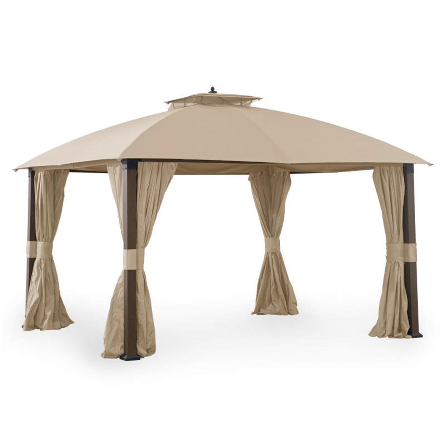 Beige Whisper Two-Tiered Replacement Canopy for 10' x 12' Gazebo