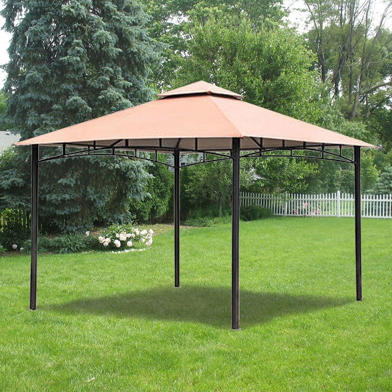 Beige Whisper 10' x 10' Two-Tiered Gazebo Replacement Canopy