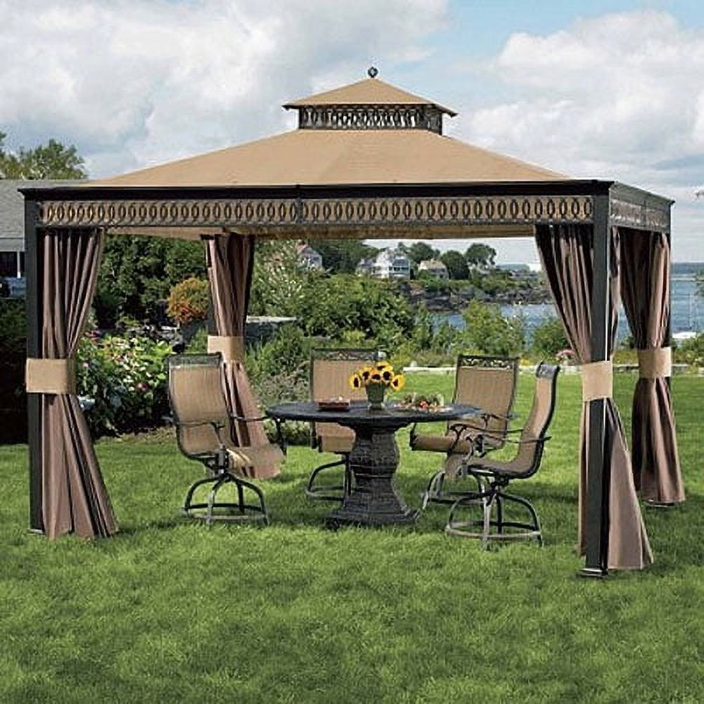 Beige UV-Treated Rectangular Replacement Canopy for 10x12 Gazebo