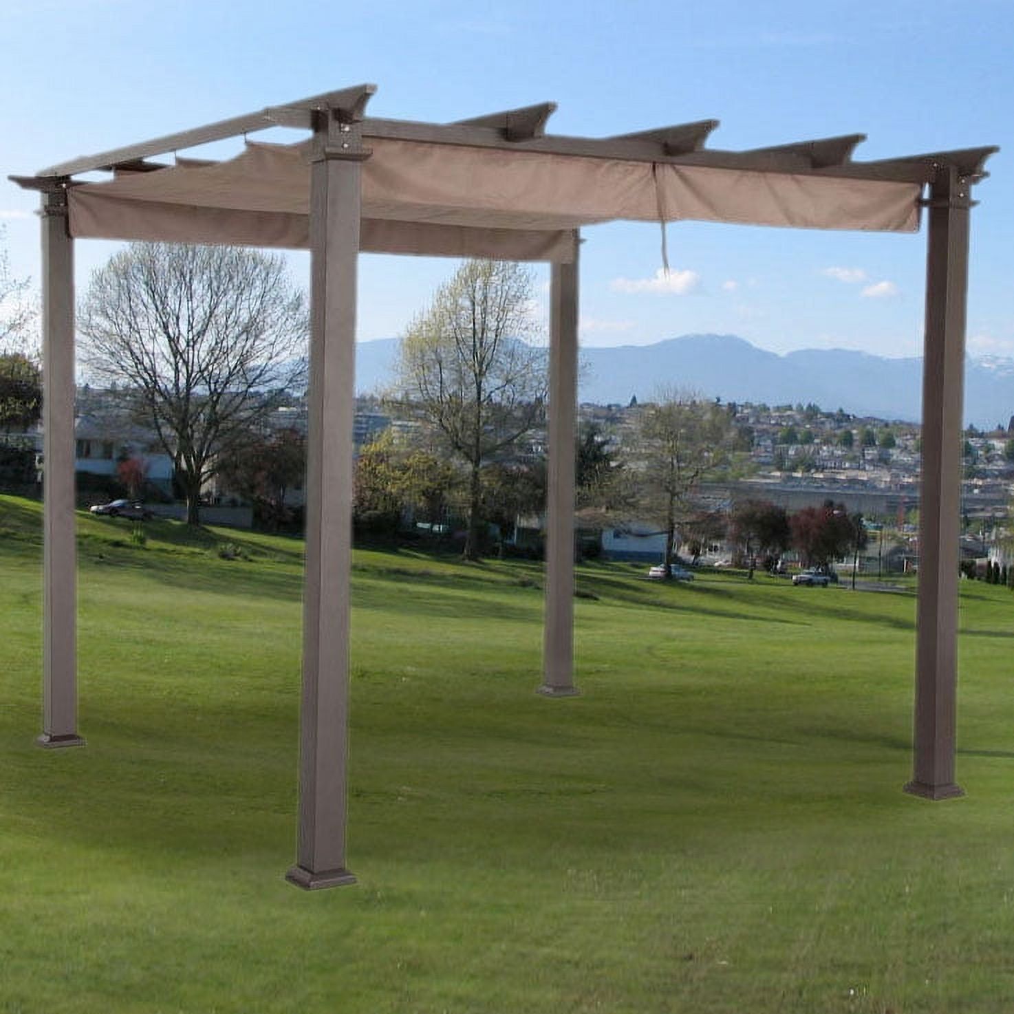 Beige RipLock 350 UV-Resistant Pergola Replacement Canopy Top