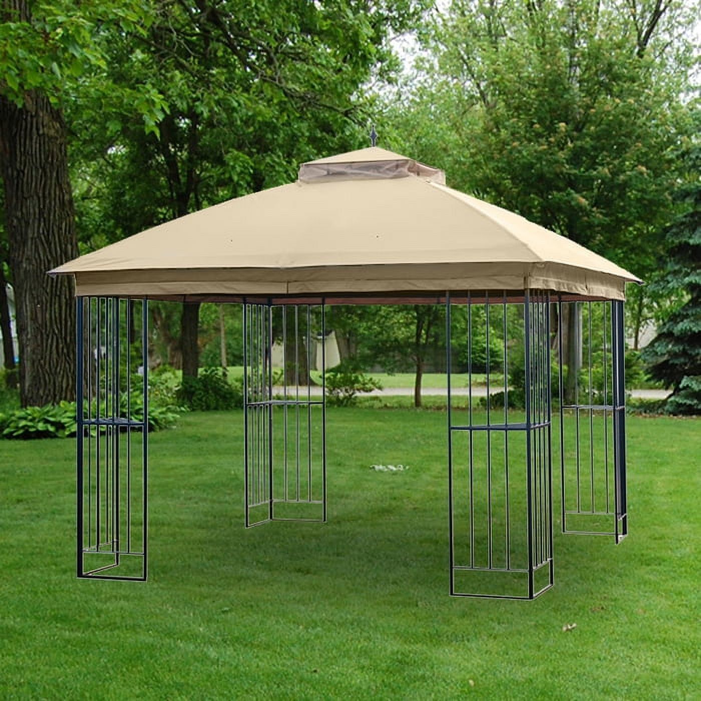 Beige Whisper 10' x 10' Two-Tiered Gazebo Replacement Canopy