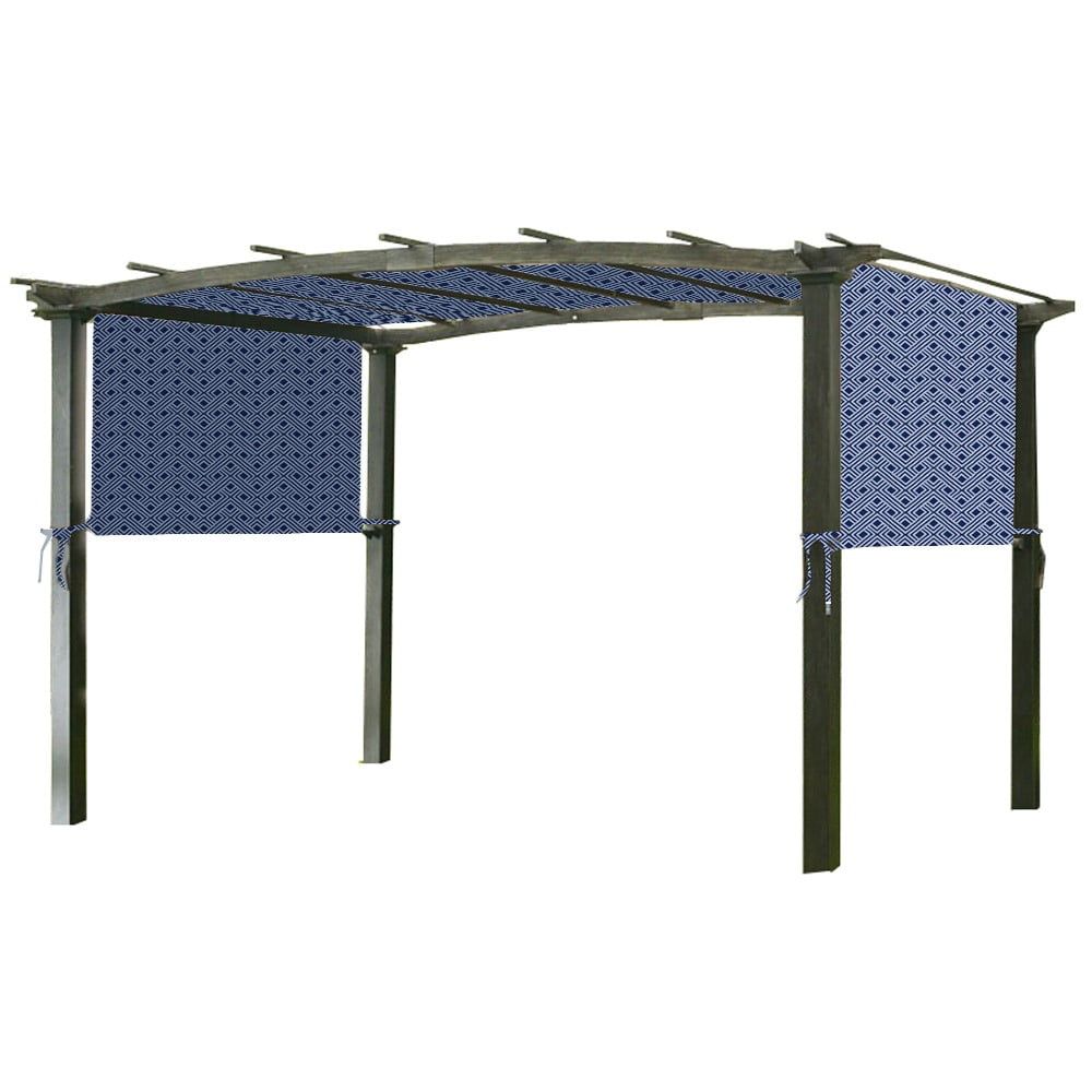 Midnight Trellis Blue Polyester Pergola Replacement Canopy Cover