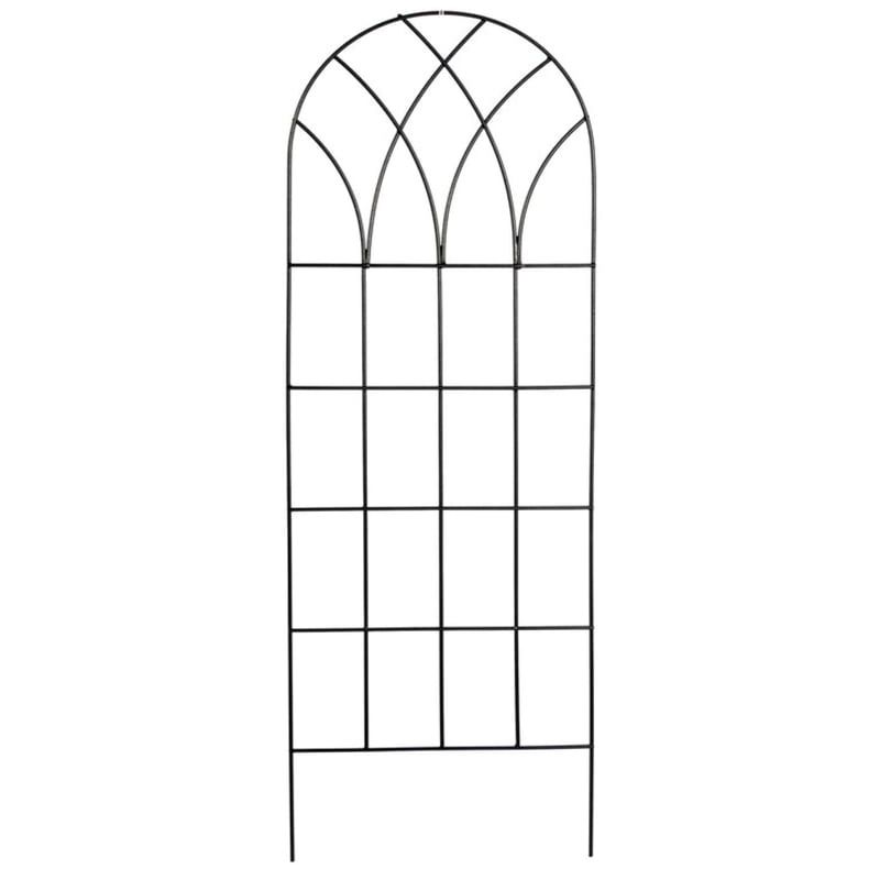 Gothic Black Steel 48" Garden Trellis