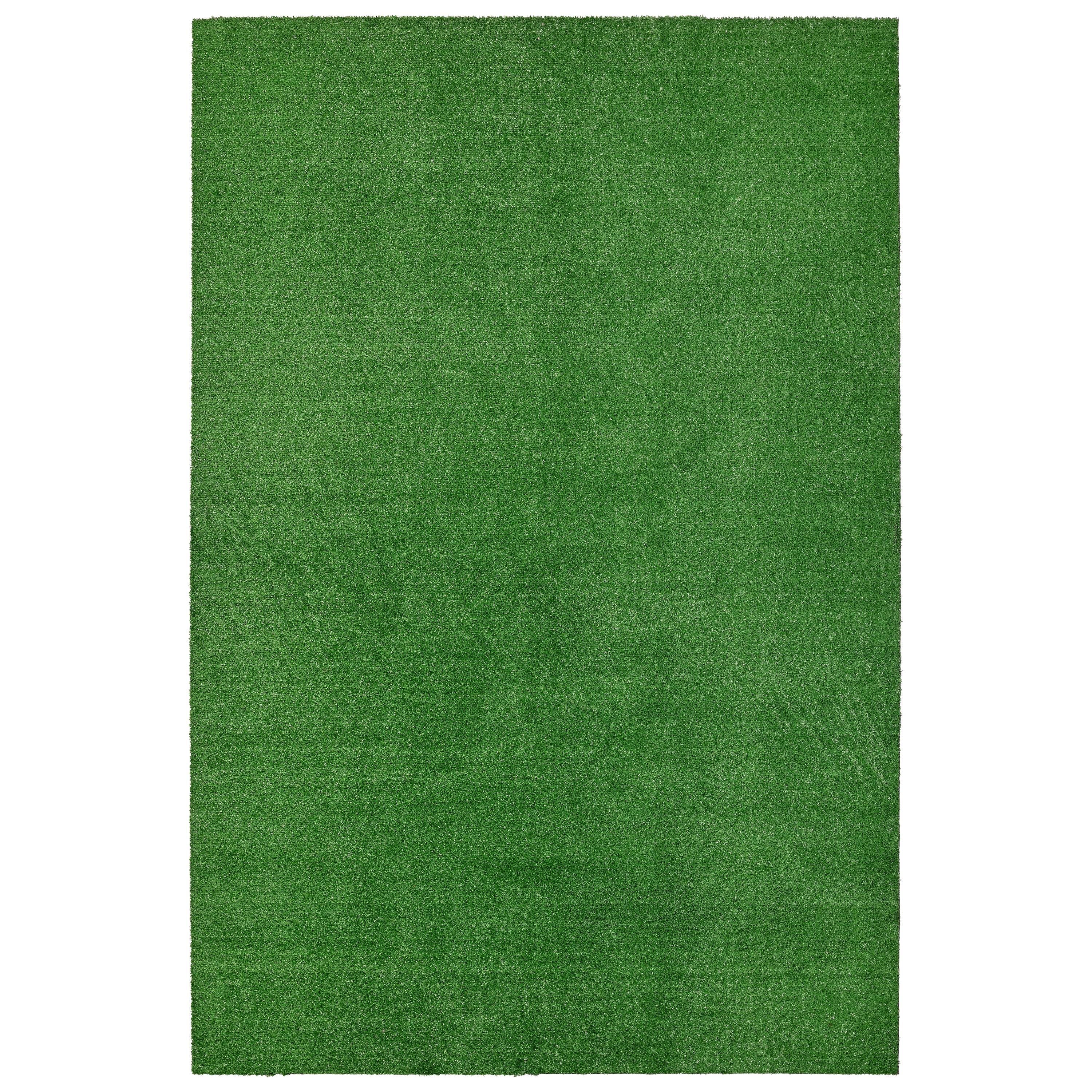 Verdant Haven 6' x 9' Tufted Synthetic Green Indoor/Outdoor Area Rug