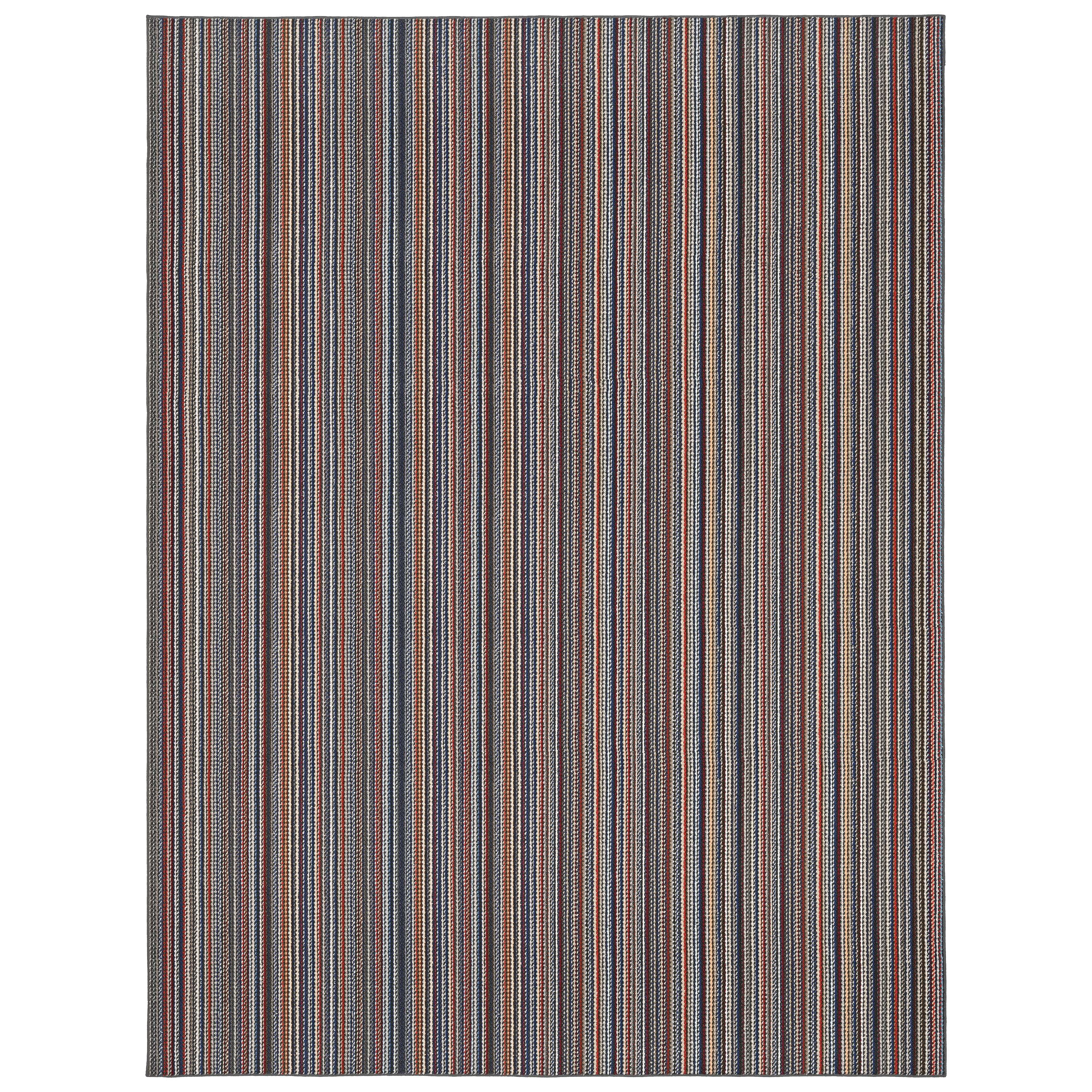 Carnival Multicolor Stripe 9' x 12' Tufted Area Rug