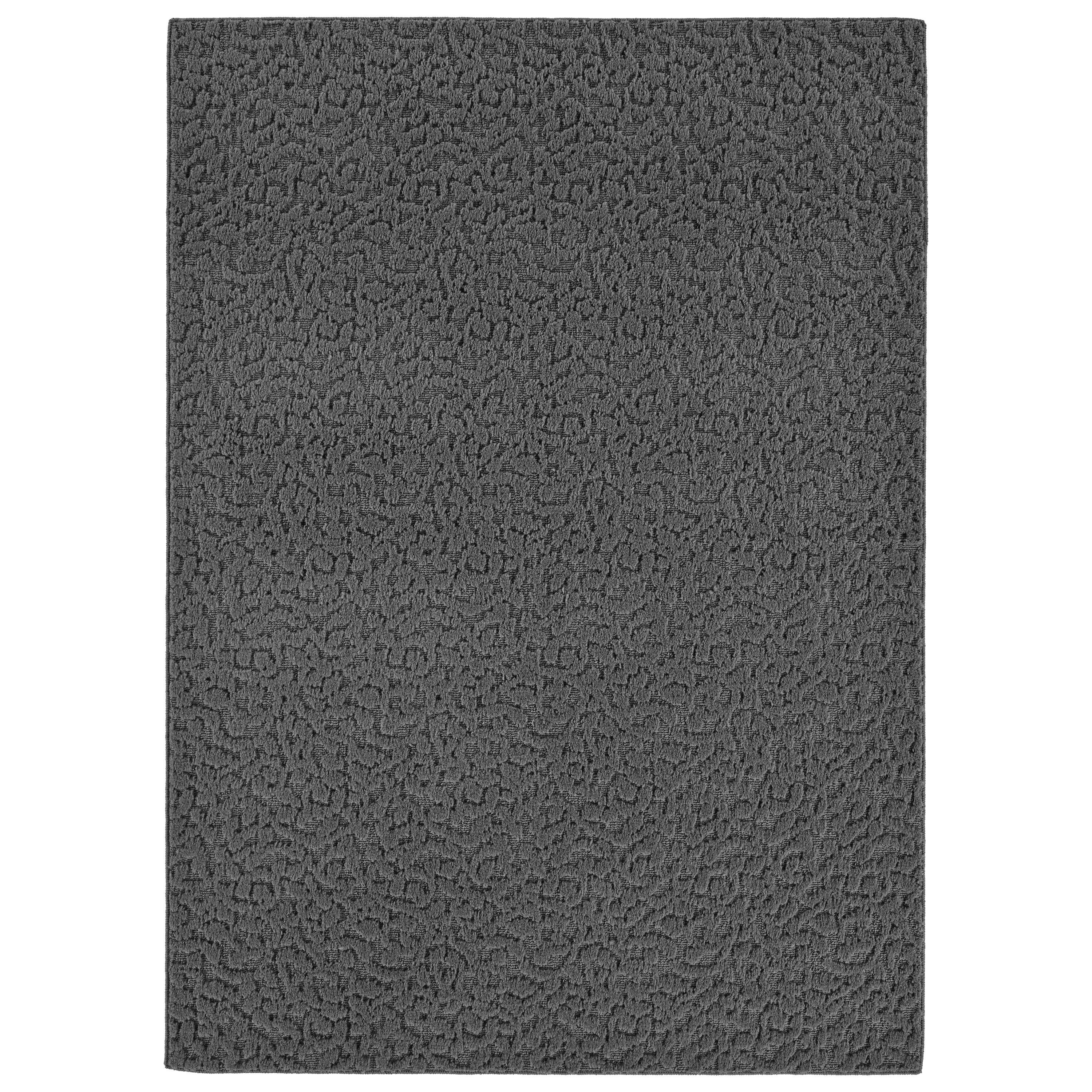 Ivy Collection Cinder Gray 5' x 7' Tufted Area Rug