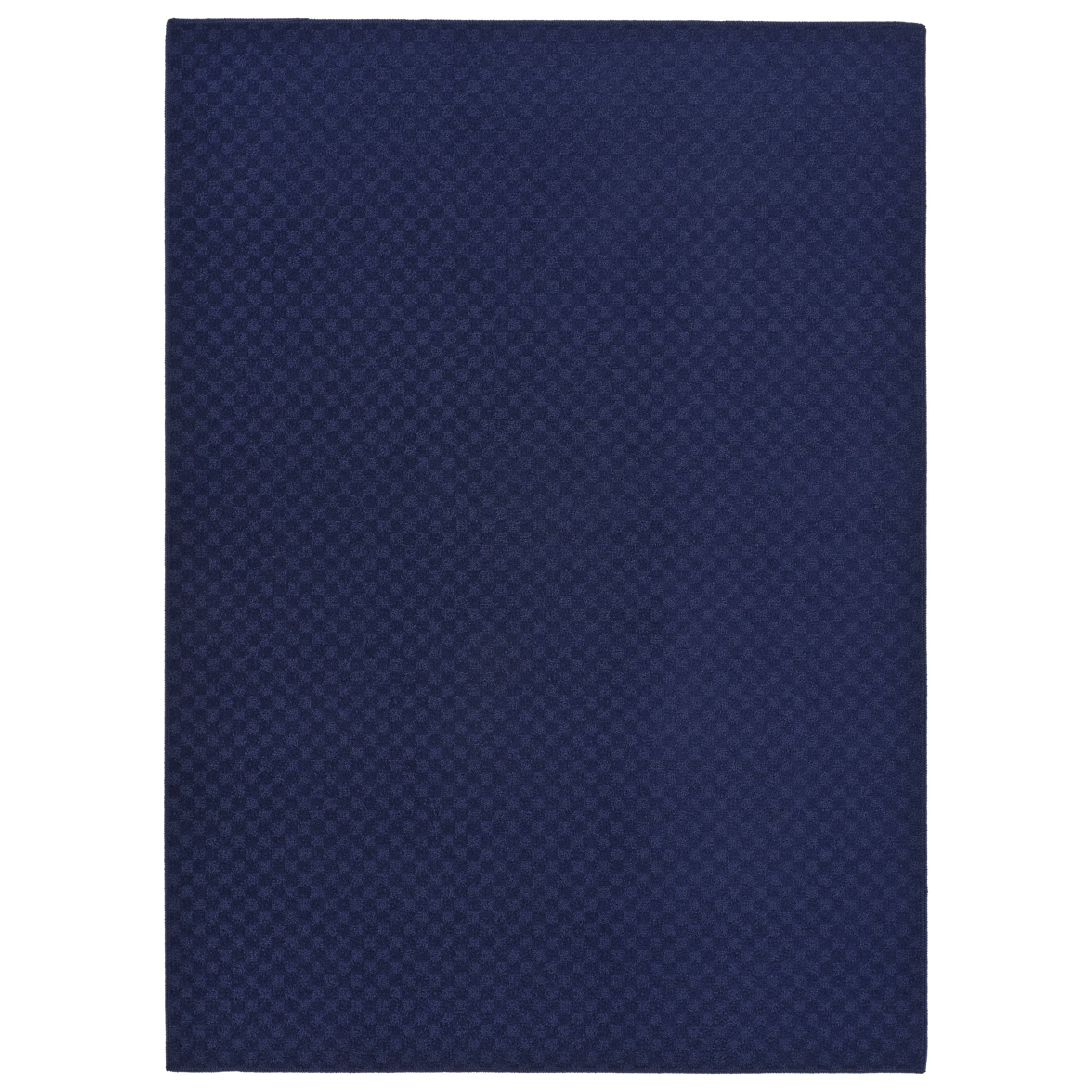 Medallion Navy Tufted 5' x 7' Rectangular Synthetic Area Rug