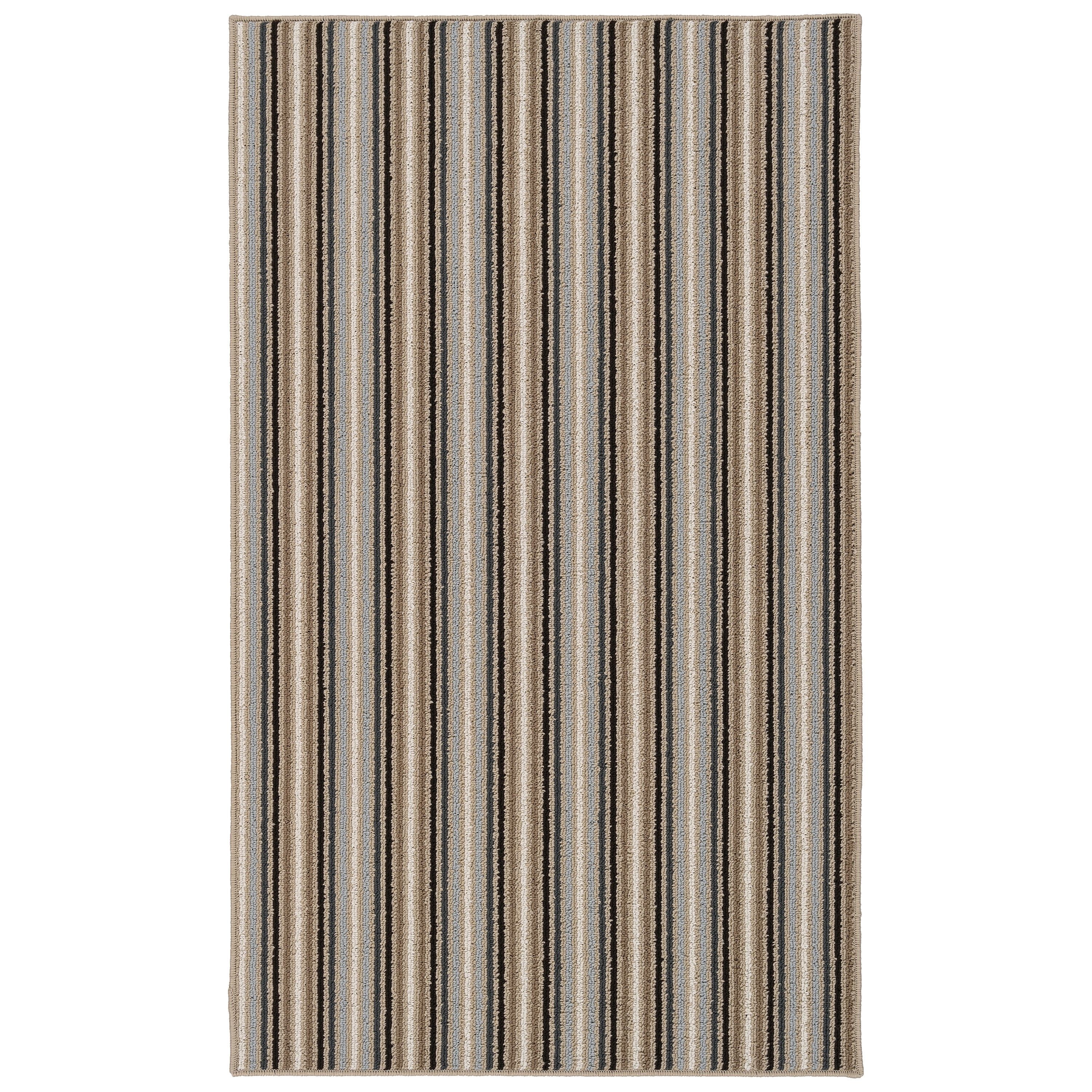 Nantucket Stripe Earth Tone 4' x 6' Synthetic Area Rug