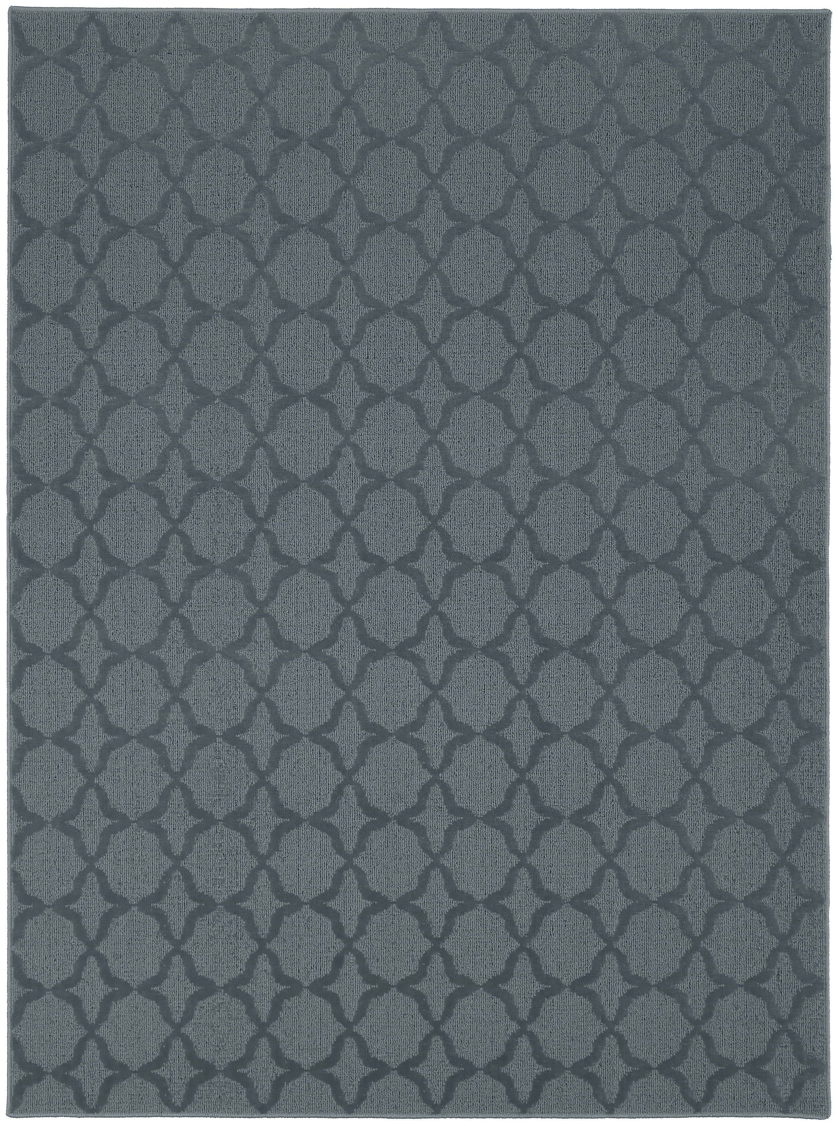 Sparta Trellis Tufted Square Rug 12'x12' in Sea Foam Blue