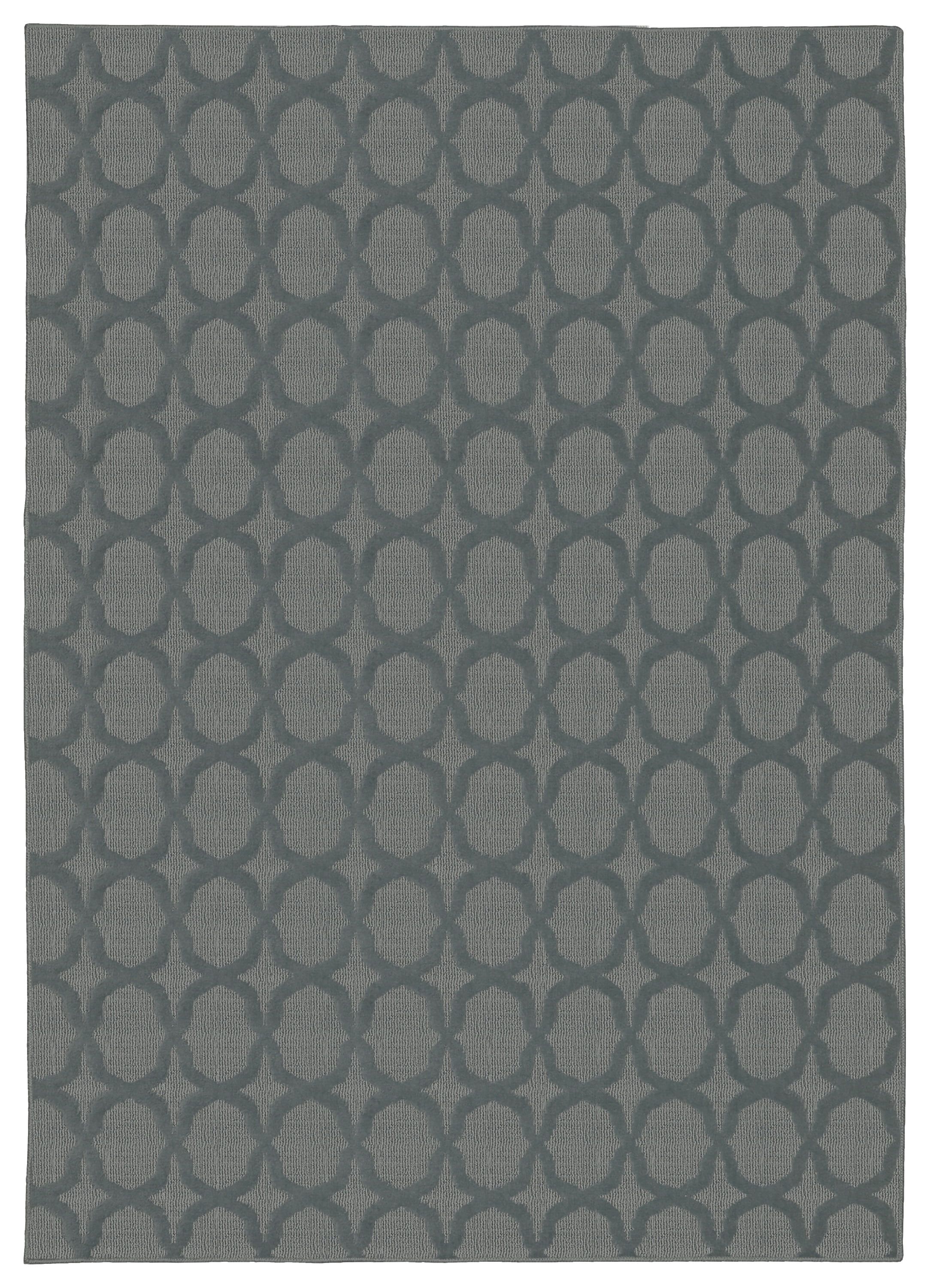 Sparta Black Trellis 6' x 9' Tufted Synthetic Area Rug