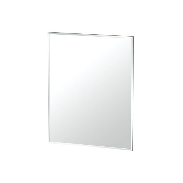 Elegant 24"H Frameless Beveled Bathroom Vanity Mirror