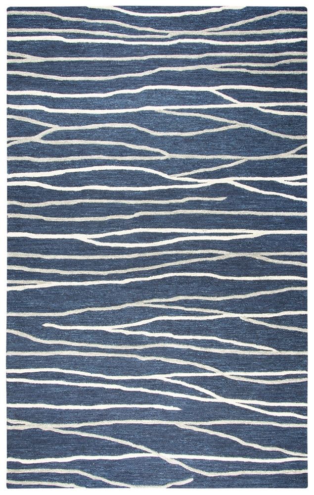 Geneva Navy/Ivory 10' x 13' Hand-Tufted Wool Rug