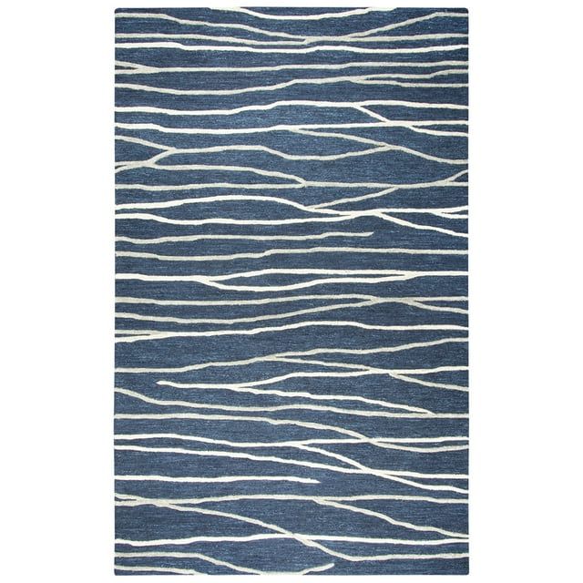 Geneva Navy/Ivory 10' x 13' Hand-Tufted Wool Rug