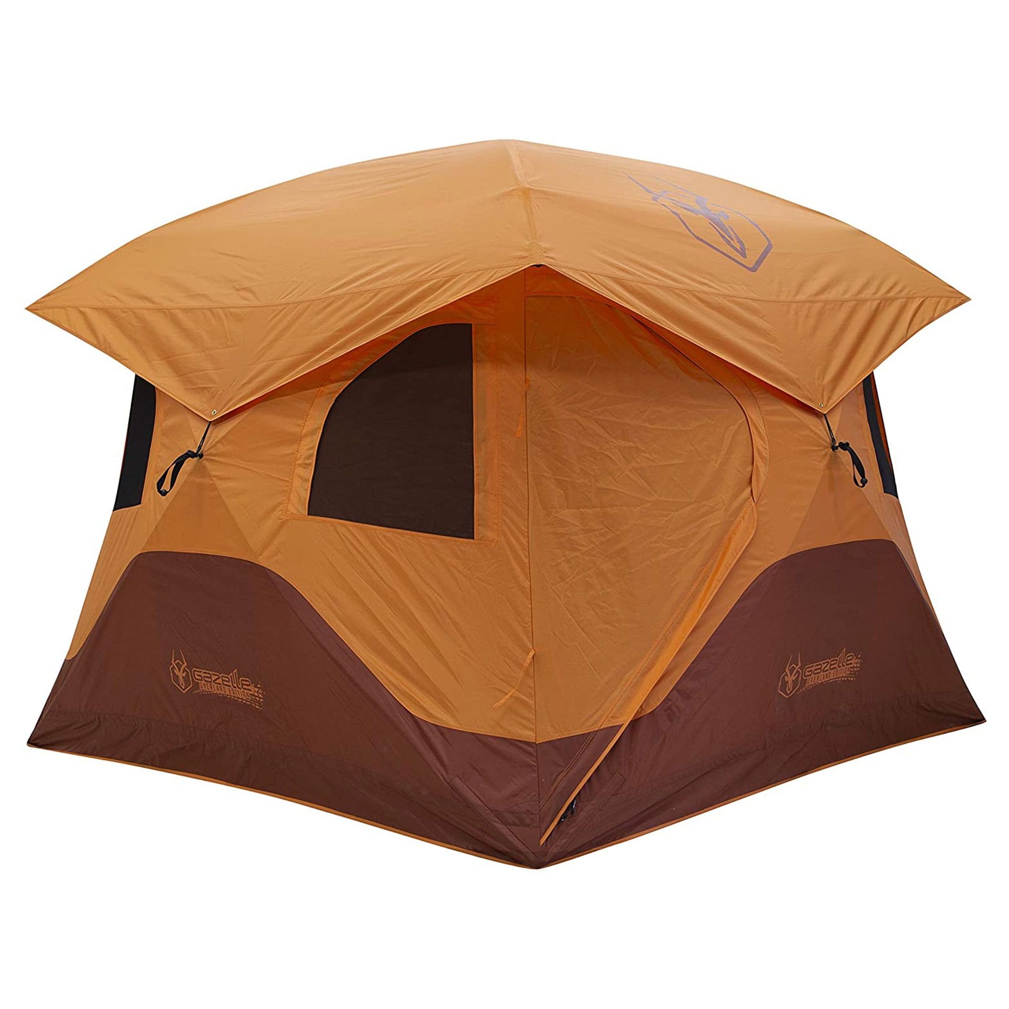 Gazelle 4-Person Orange Polyester Camping Tent with Carry Bag