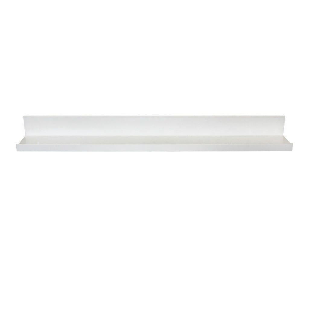 White MDF 36" Floating Wall Shelf with Bracket