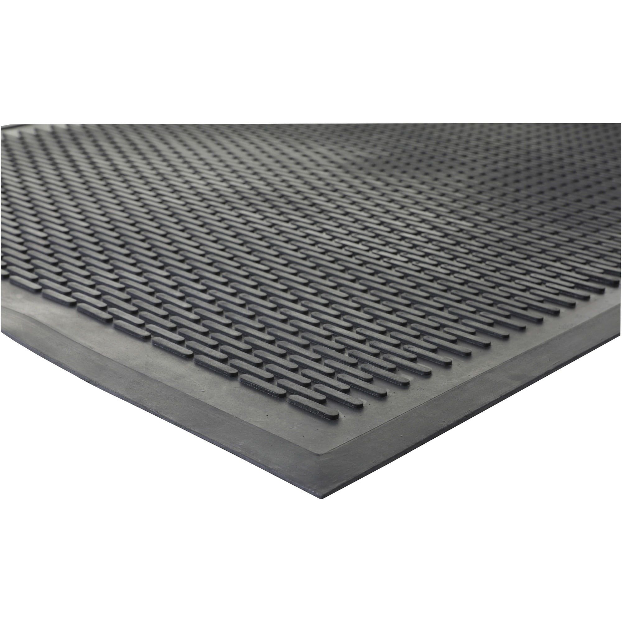 Guardian Black Rubber Outdoor Scraper Floor Mat 4'x6'