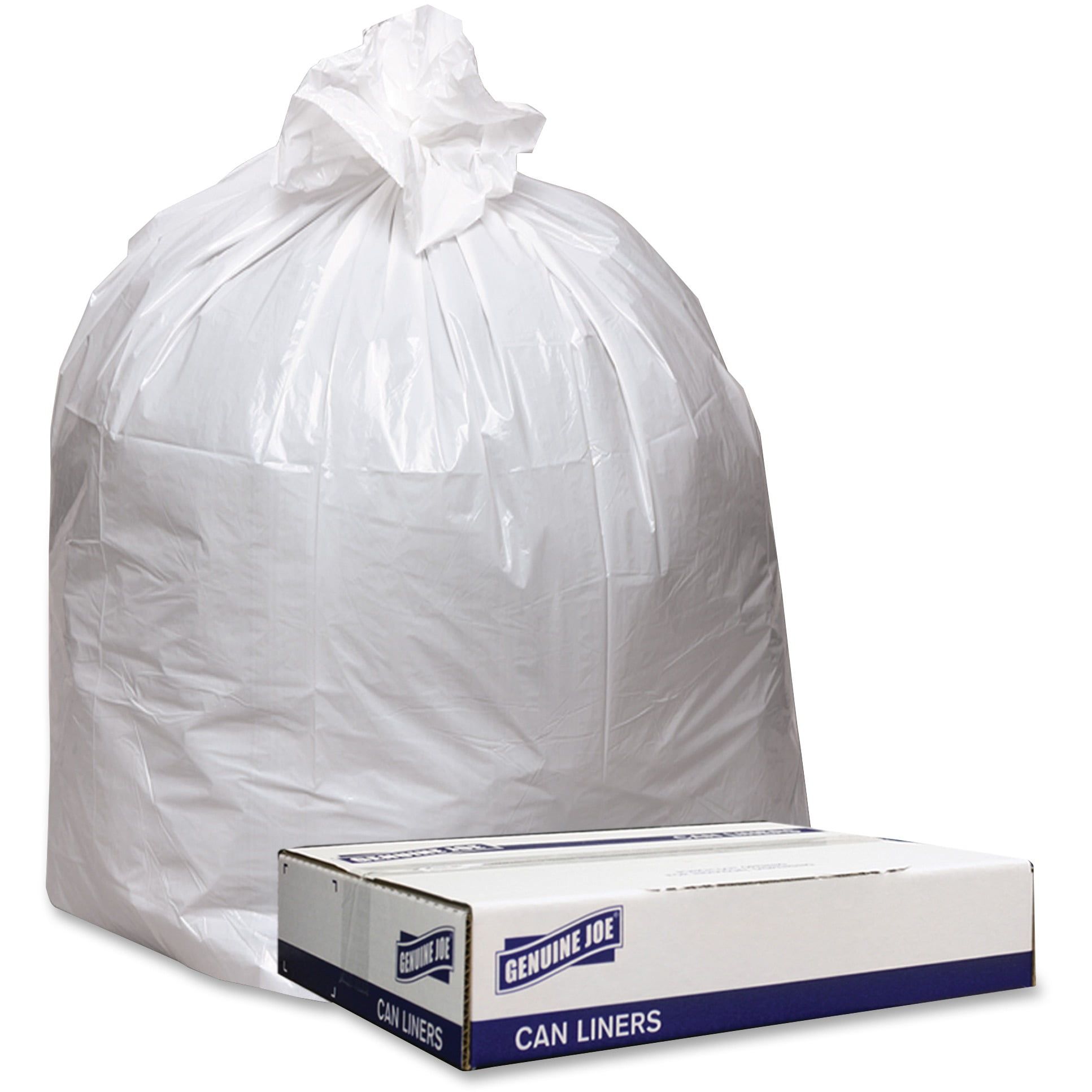 Extra Heavy-Duty White Recycled Trash Can Liners