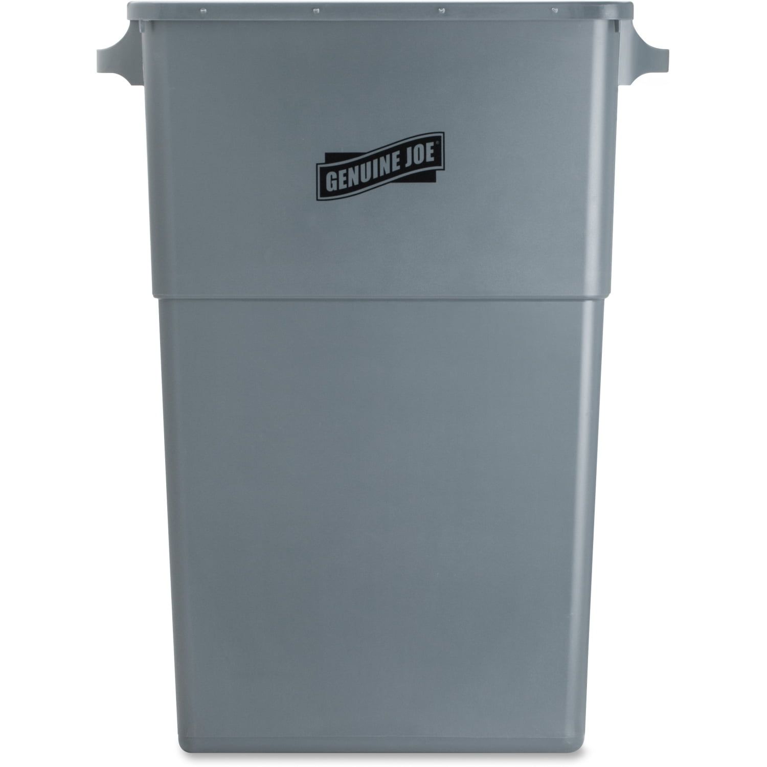 Gray 23 Gallon Space-Saving Waste Container with Handles