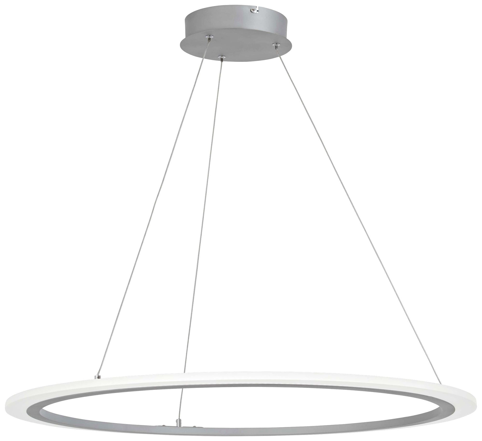 Silver Acrylic LED Pendant Light with Adjustable Height