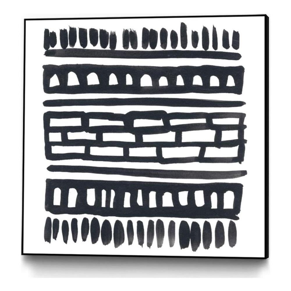 Black and White Abstract Framed Canvas Art 30x30