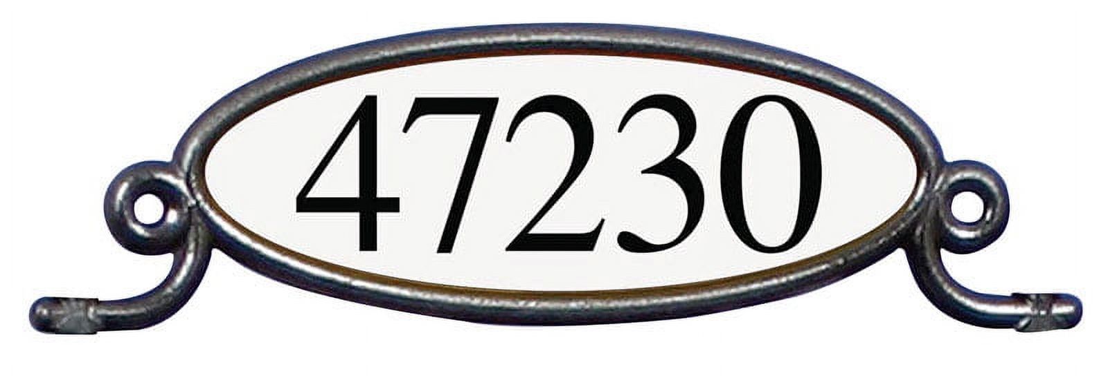 Reflective Black Plastic Oval Address Plaque Kit