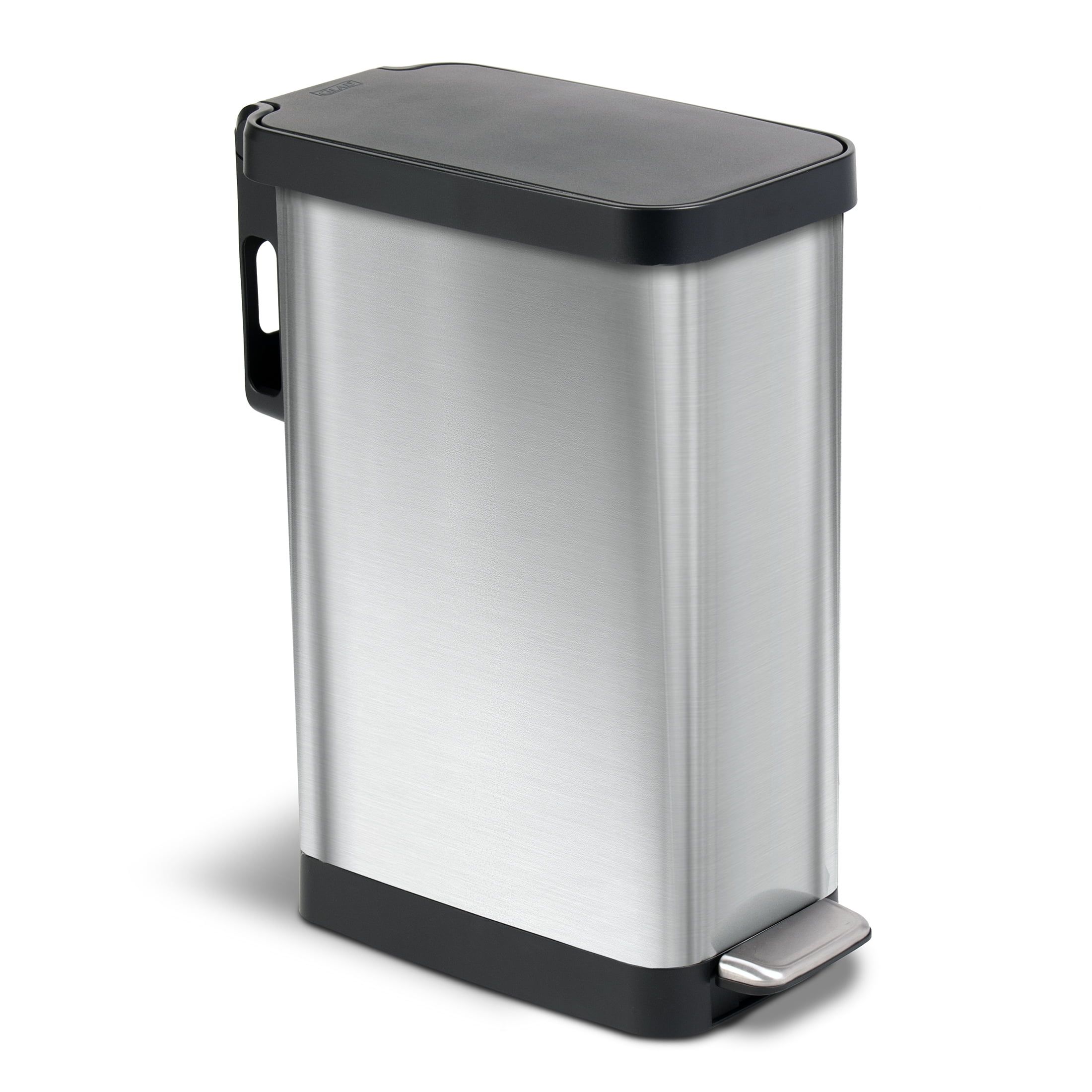 Slim Stainless Steel 12 Gallon Step-On Trash Can