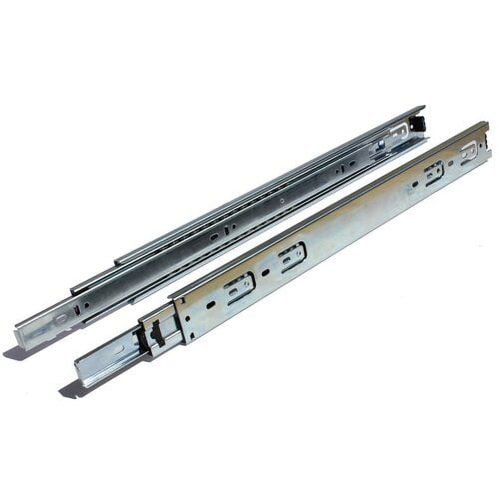 14-Inch Silver Steel Side Mount Drawer Slides with Over-Travel