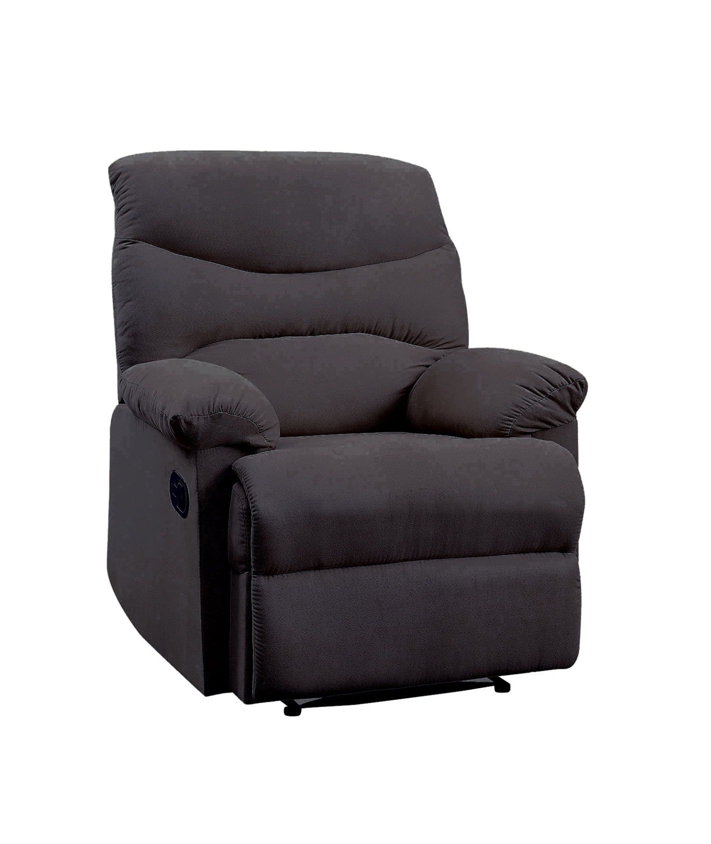 Black Microfiber Massage Recliner with Wood Frame