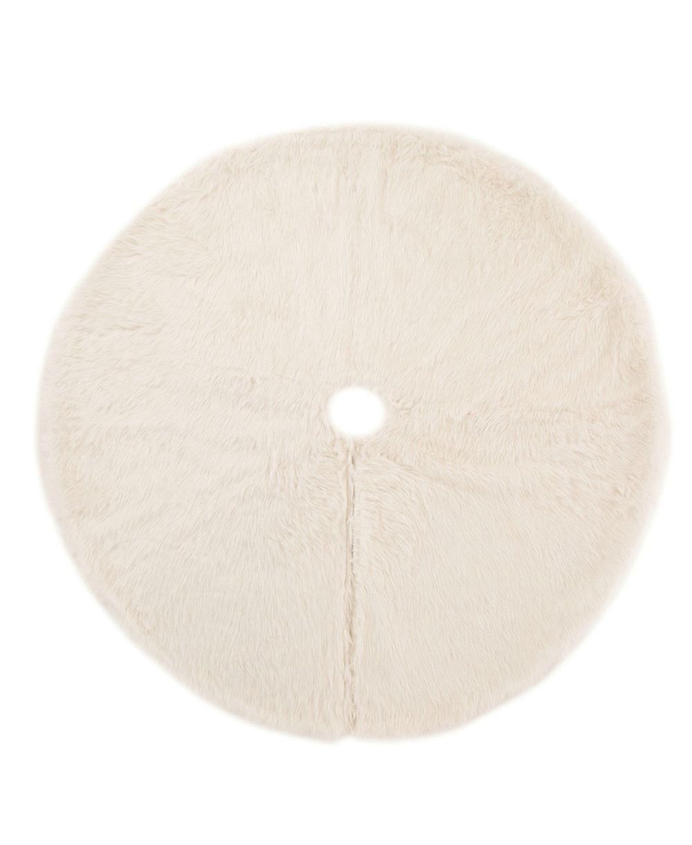 White Faux Fur 48" Christmas Tree Skirt