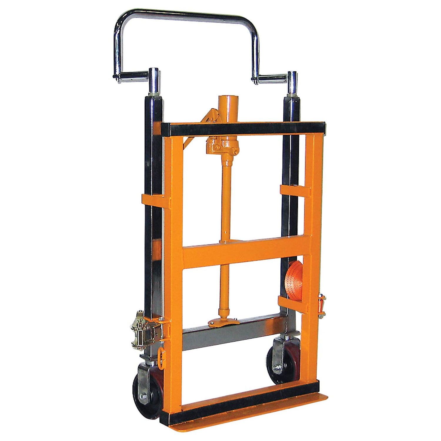 Yellow Steel Hydraulic Furniture Moving Dolly with Swivel Wheels