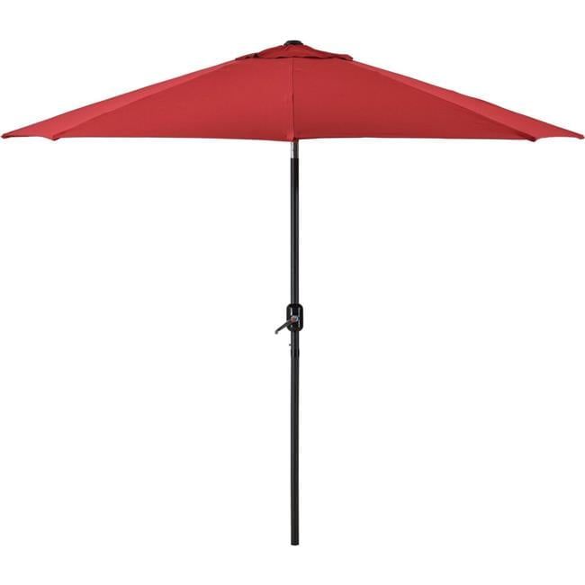 Red Olefin Fabric Outdoor Umbrella with Tilt Mechanism