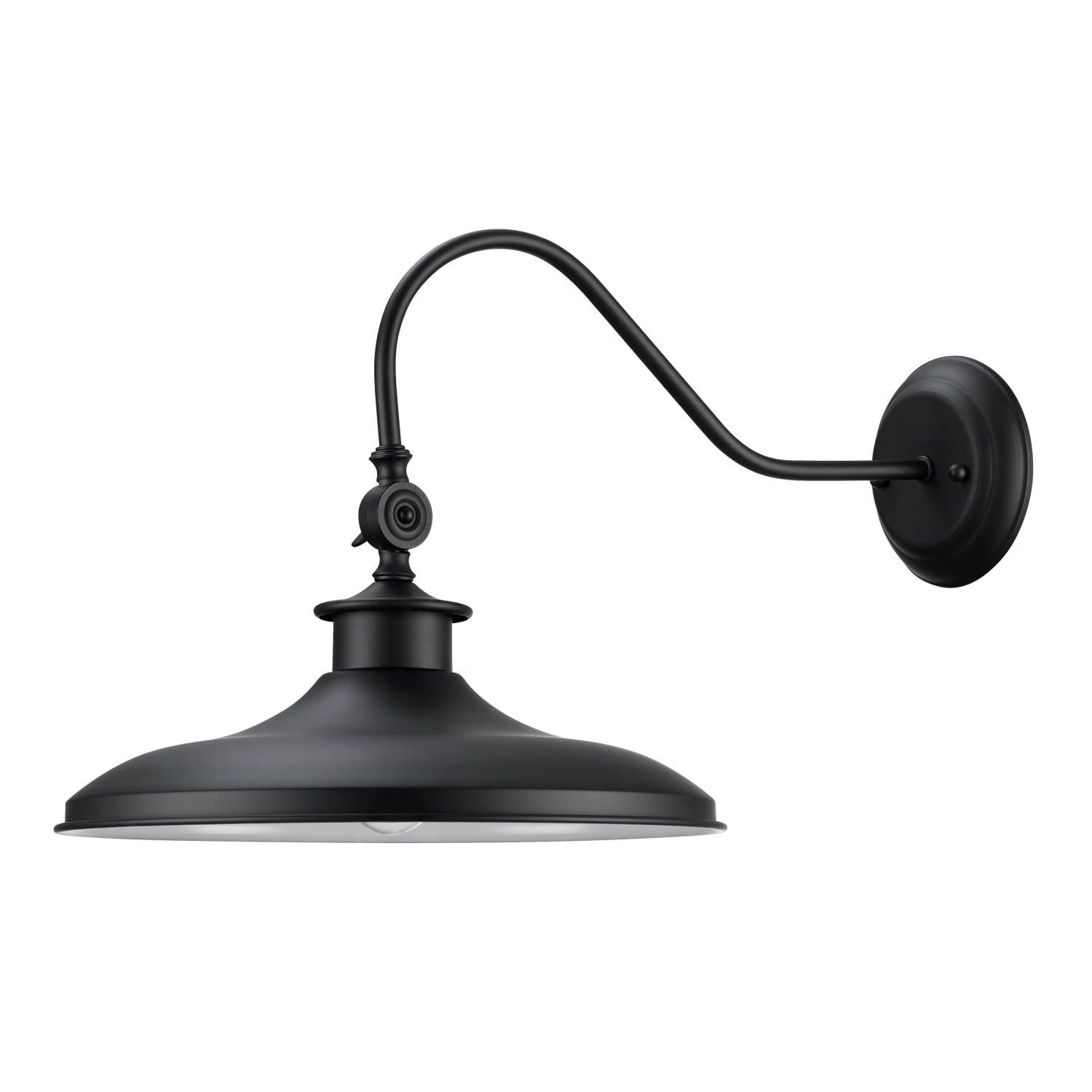 Aedan Black Metal Swivel Wall Sconce with Dimmable Light