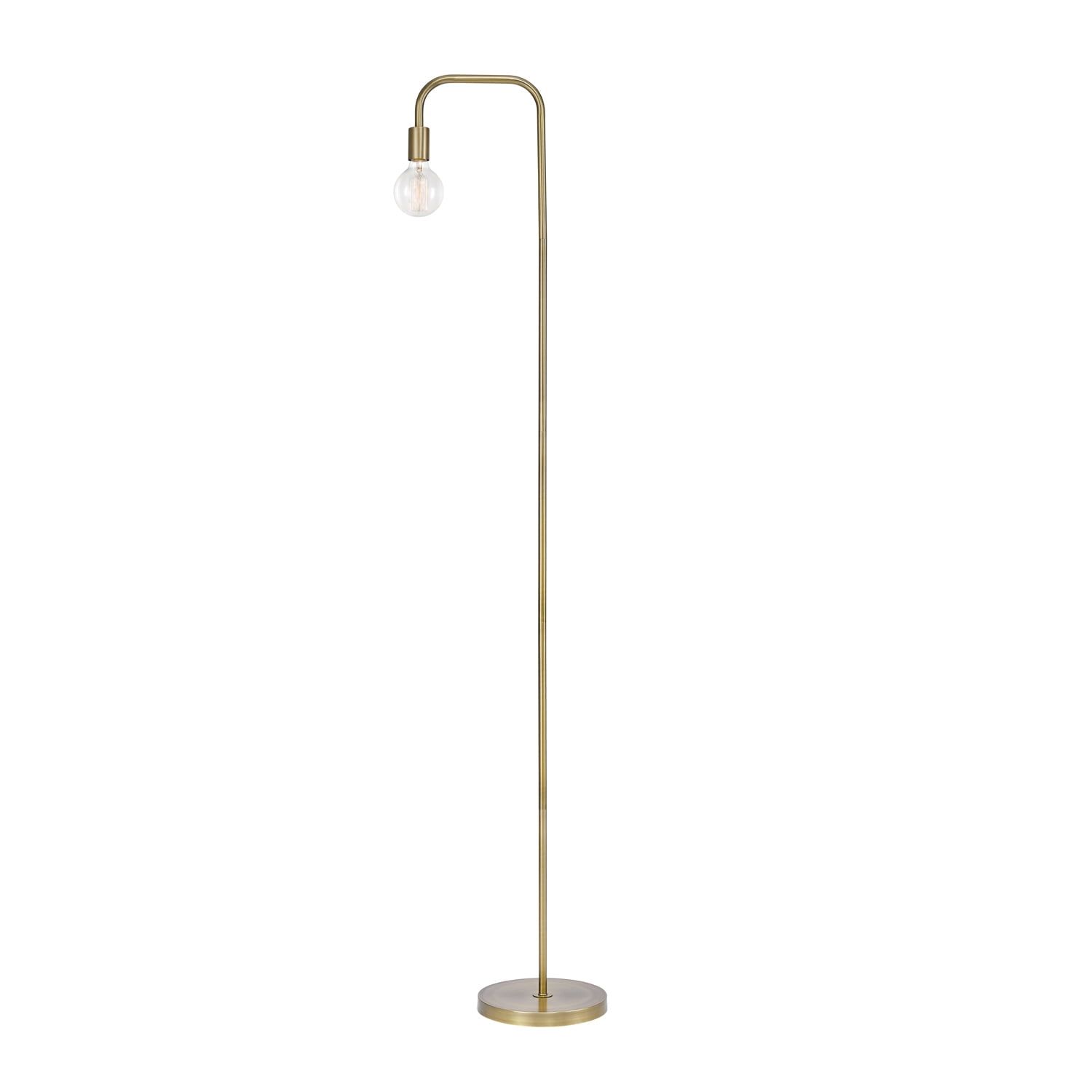 Edison Adjustable Matte Brass 70" Floor Lamp