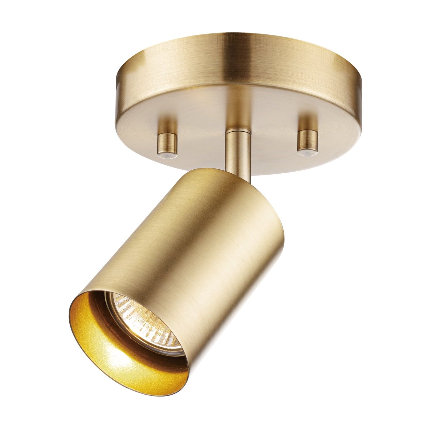 Pratt Petite Matte Brass Pivoting Track Spotlight