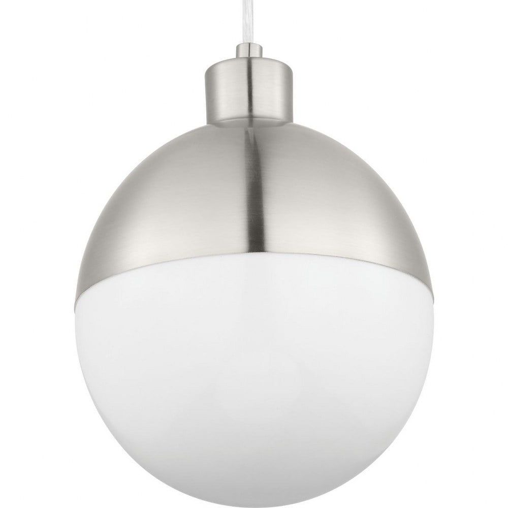 Classic Globe Brushed Nickel 9.75" LED Pendant Light