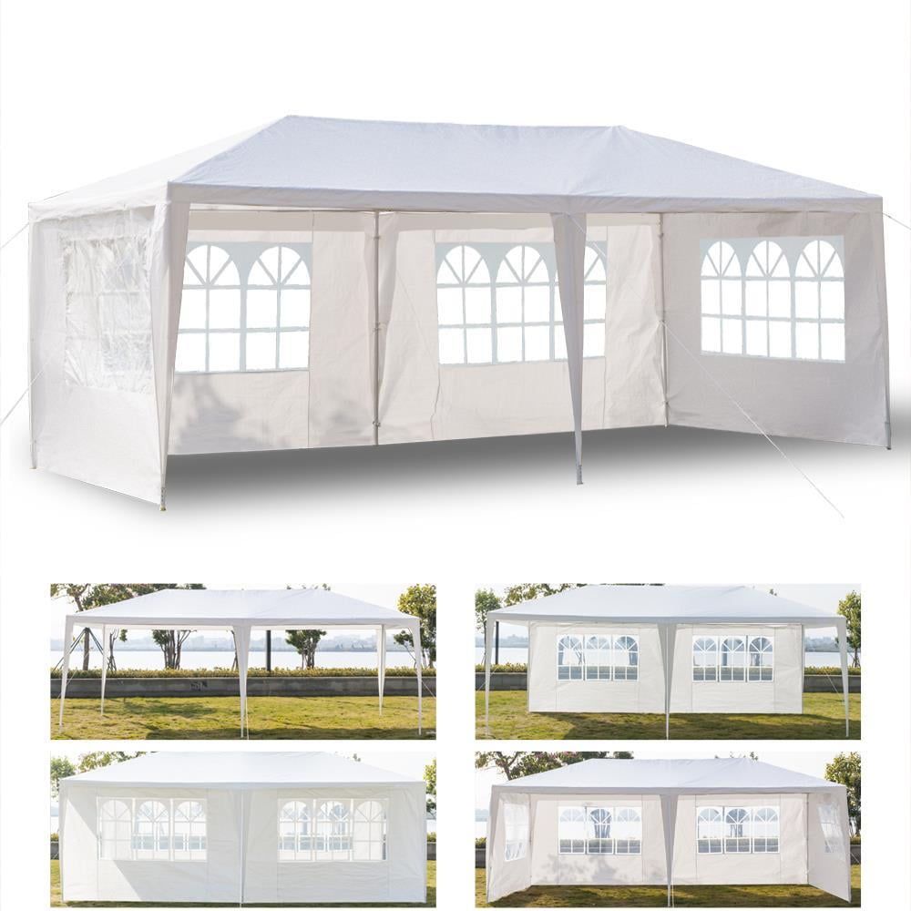 White 10'x20' Outdoor Canopy Tent with Removable Sidewalls