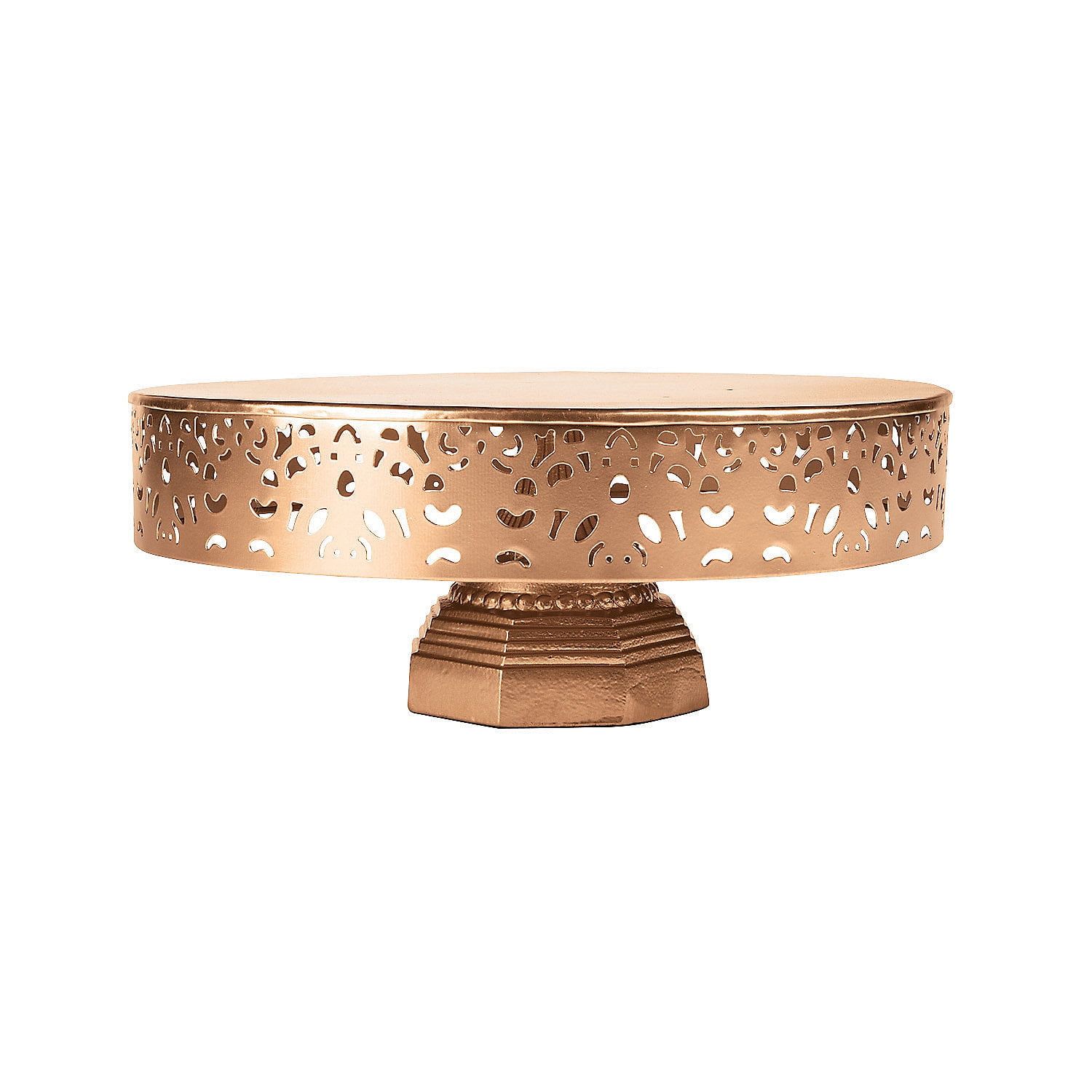 Elegant Gold Plastic Wedding Cake Stand with Sturdy Base