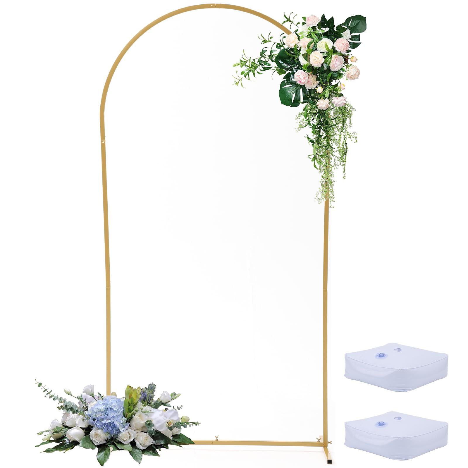 Gold Metal 7.2 FT Arched Wedding Backdrop Stand