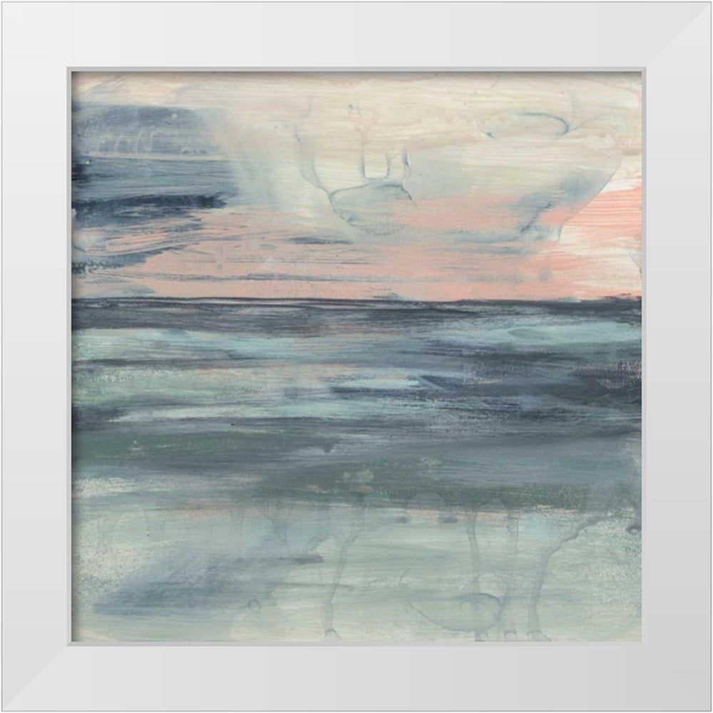 Jennifer Goldberger Pastel Coast II 12x12 White Framed Canvas Art