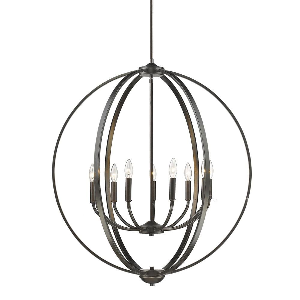 Etruscan Bronze Contemporary 9-Light Chandelier