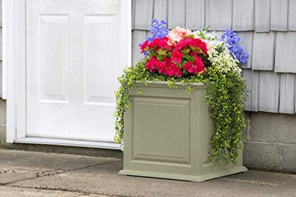 Colonial Sandstone 15'' Square Double-Walled Outdoor Planter