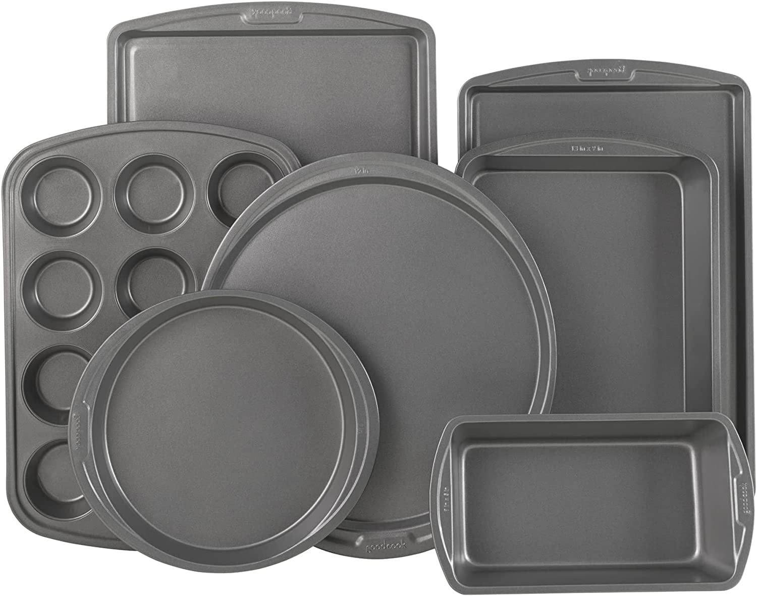 Gray Non-Stick Steel 7-Piece Bakeware Set